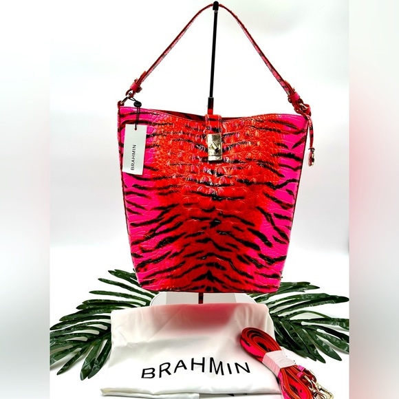 Brahmin Handbags - Brahmin Shira Pink Feline Ombré Melbourne NWT Crossbody strap and dustbag